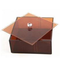 Small Square Plastic Acrylic Storage Box with Lid for Jewelry and Cosmetic